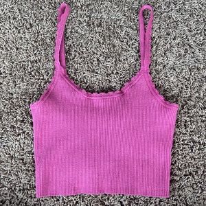 NWT Pacsun/Lottie Moss Hot Pink Cropped Tank